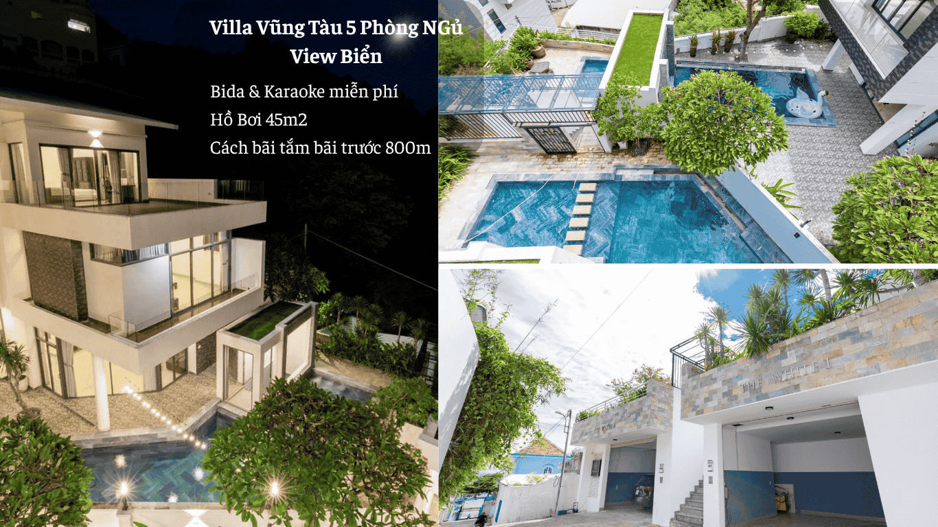 villa vũng tàu 5 phòng ngủ view biển 