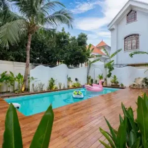 Villa Bai Sau 227 Le Hong Phong Ho Boi San Vuon